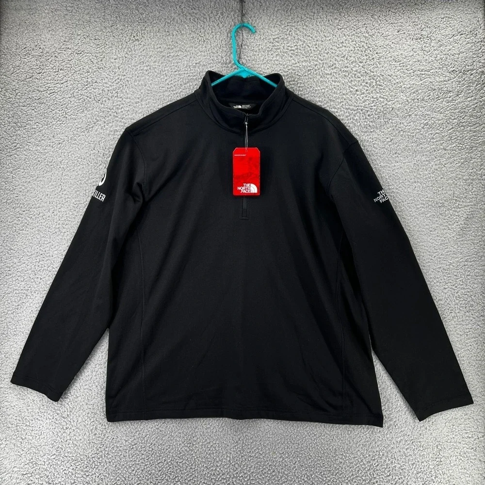 The North Face Tech 1/4‎ Zip Fleece Jacket Men 2XL Black Hunt A Killer Logo